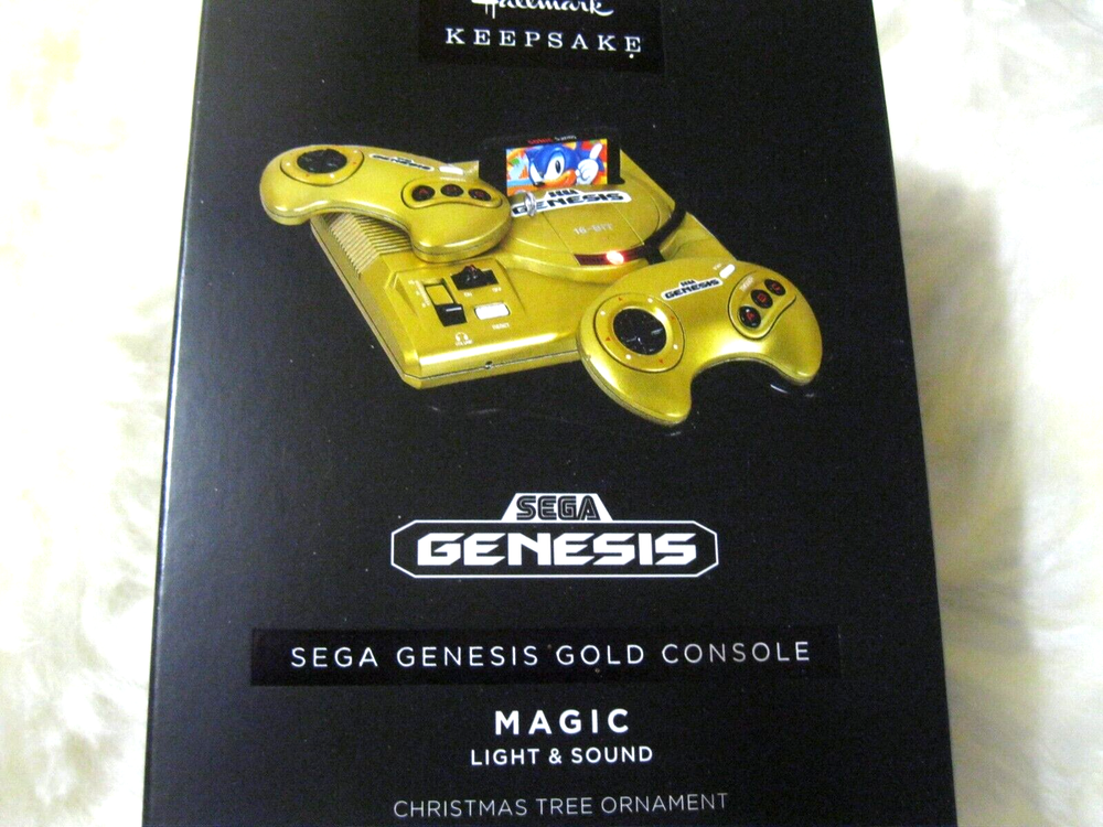 2024 Hallmark SEGA GENESIS GOLD CONSOLE - LIGHT & SOUND - SDCC/NYCC COMIC CON