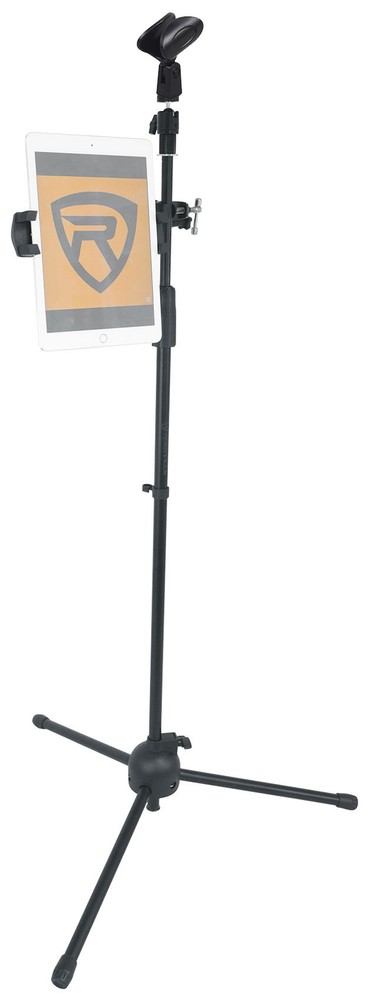 Rockville Microphone Tripod Swivel Floor Mic Stand + iPhone/iPad Mount
