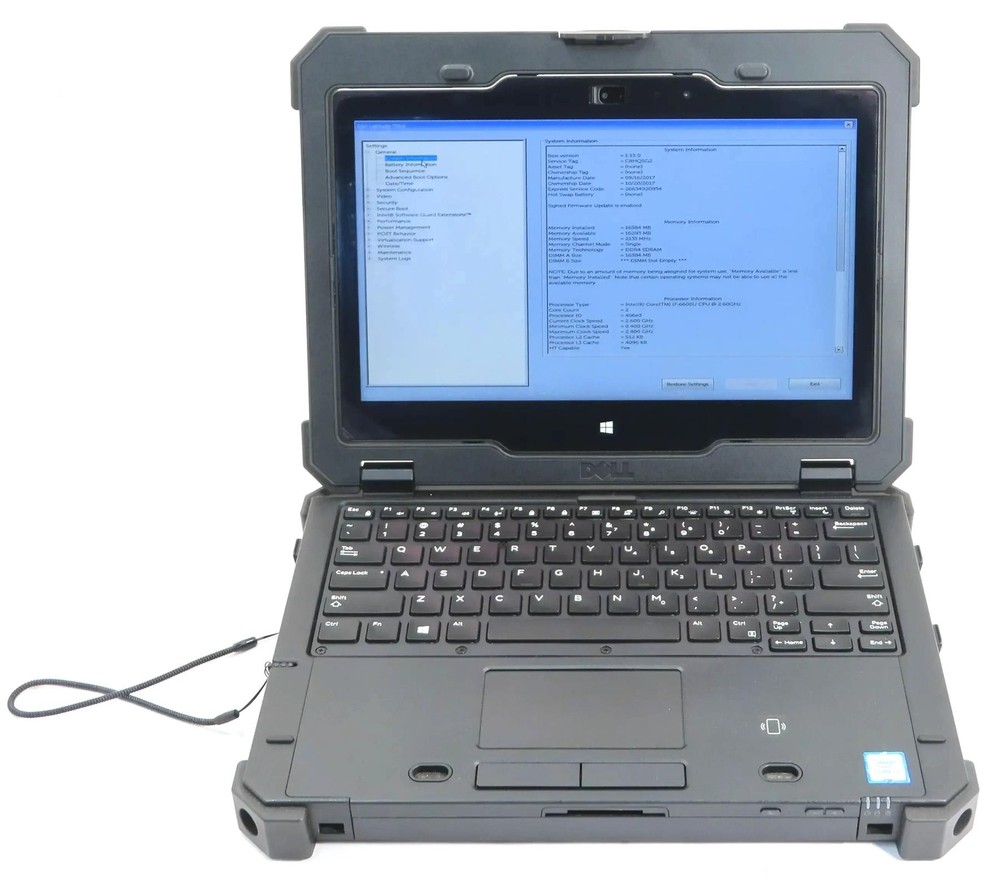 Dell Latitude 12 Rugged Extreme 7214  Core i7-6600U 2.6GHz 16GB No SSD