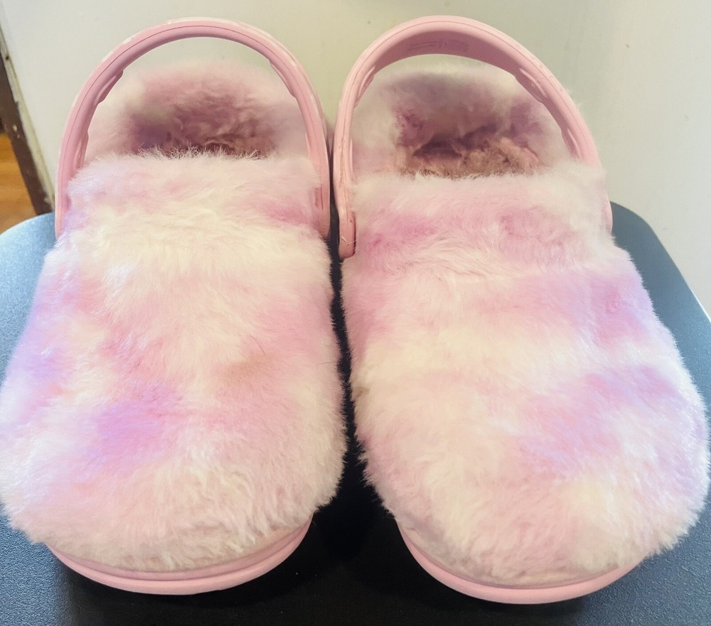Crocs Clasic Fur Sure Slip On Clogs Shoes Multicolor Pastel M-5 W 7