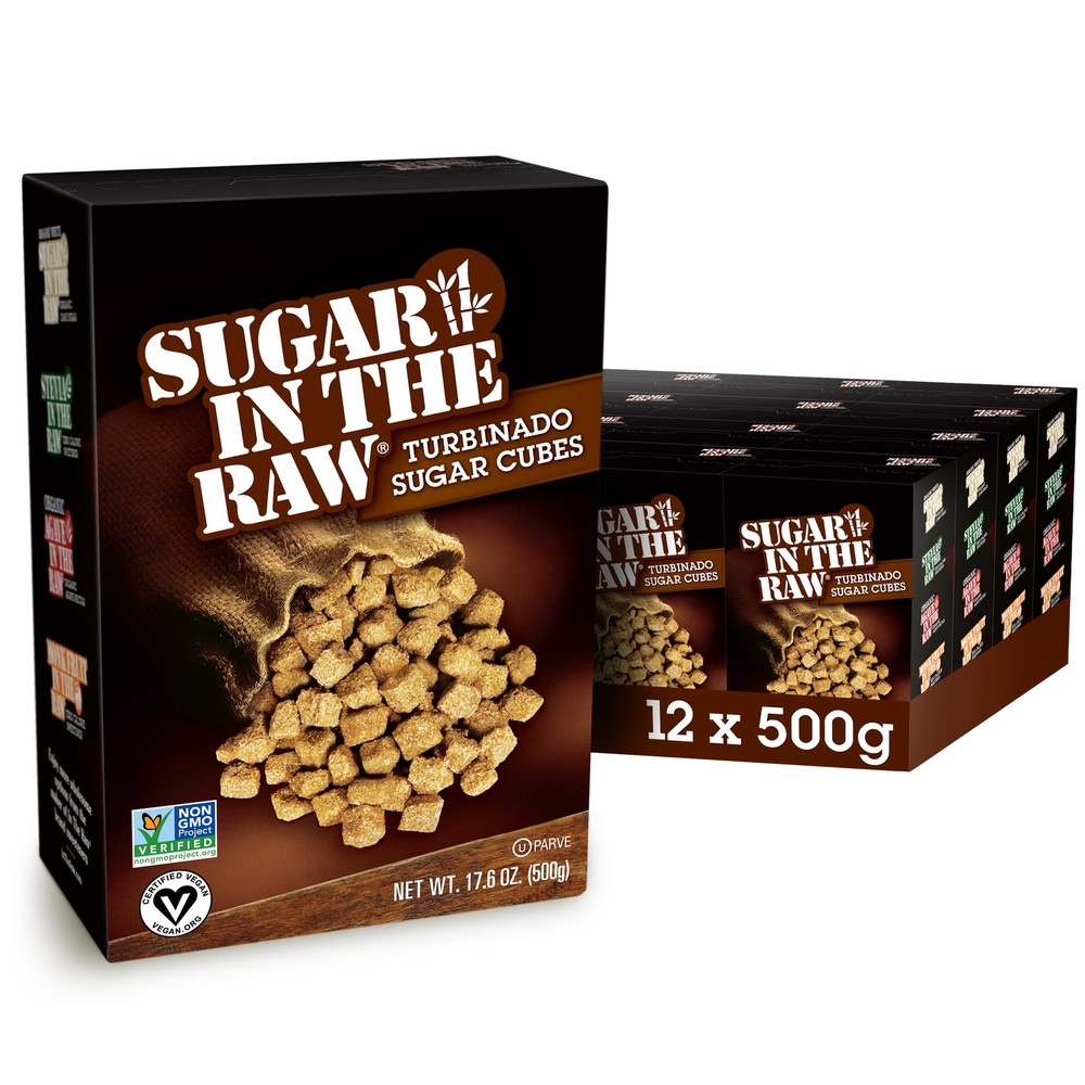 Sugar Granulated Turbinado Cane Sugar Cubes, No Added Flavors or erythritol, ...