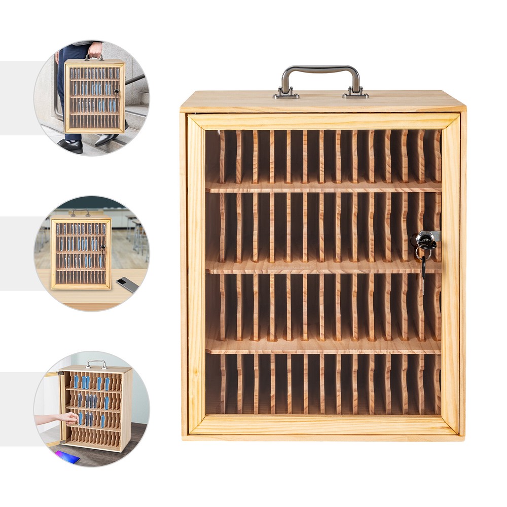 Cell Phone Storage Cabinet with Holder for Organized Device Storage
