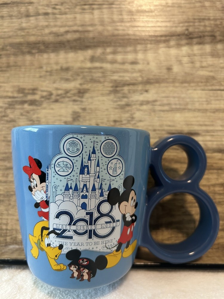 Disney Parks 2018 Year To Be Here Blue Mickey Mouse Coffee Mug