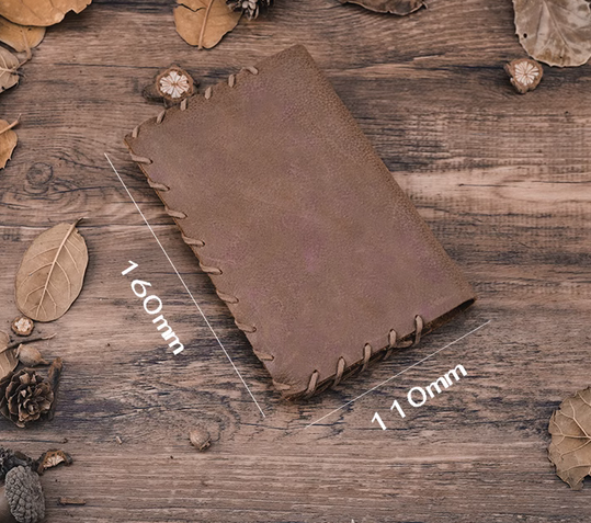 Personalized Leather Brown Notebook Diary Sketchbook Notepad A366-1-image