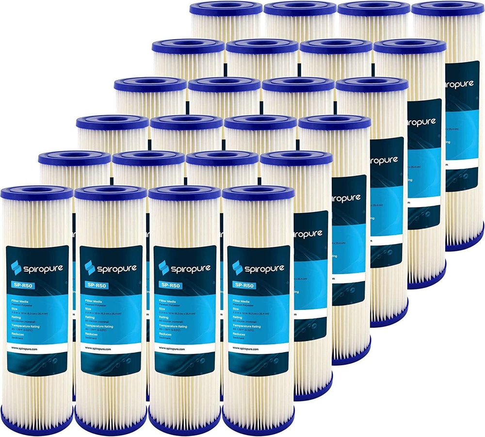 SP-R50 10X2.5 50 Micron Pleated Polyester Sediment Water Filter Cartridge SPC-25