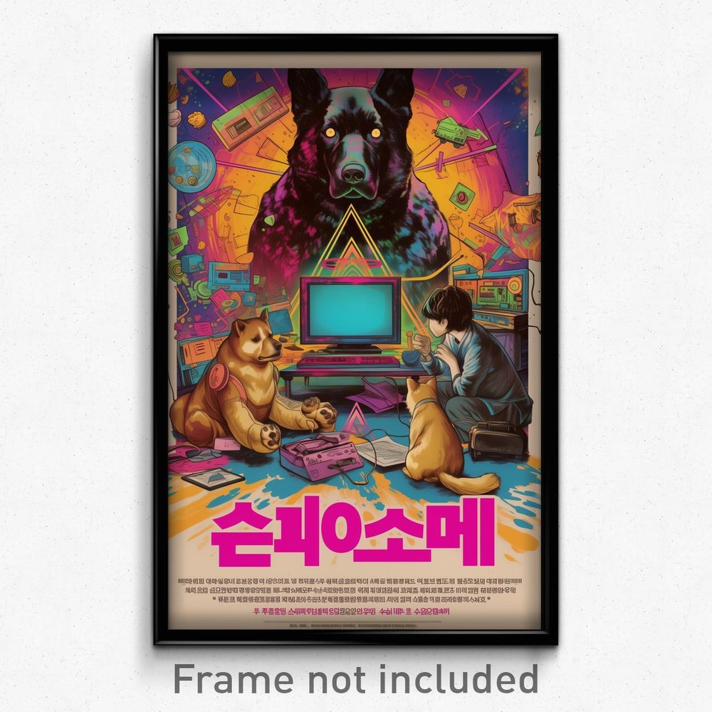 Korean Movie Poster - Unusual Kennel (Korea Psychedelic Art Retro Film Print)