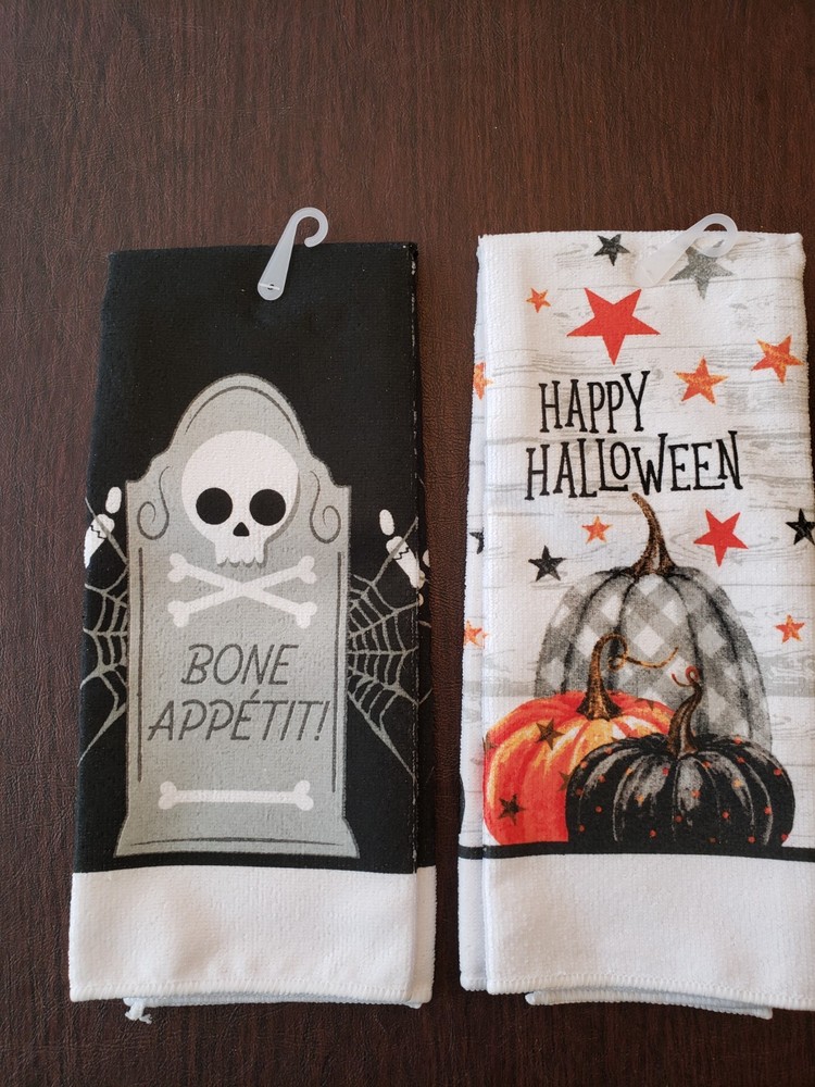 Halloween Kitchen Towels Set 2 15