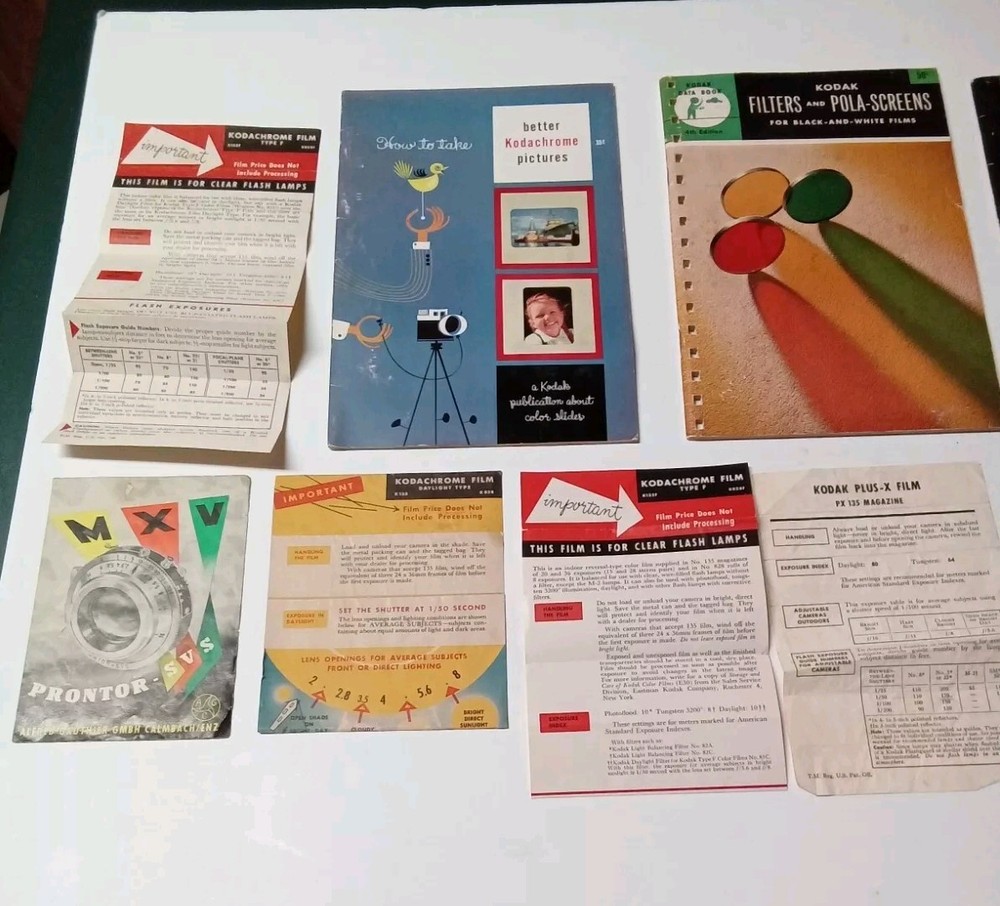 Vintage Kodak Booklets/Kodachrome /Kodak Papers