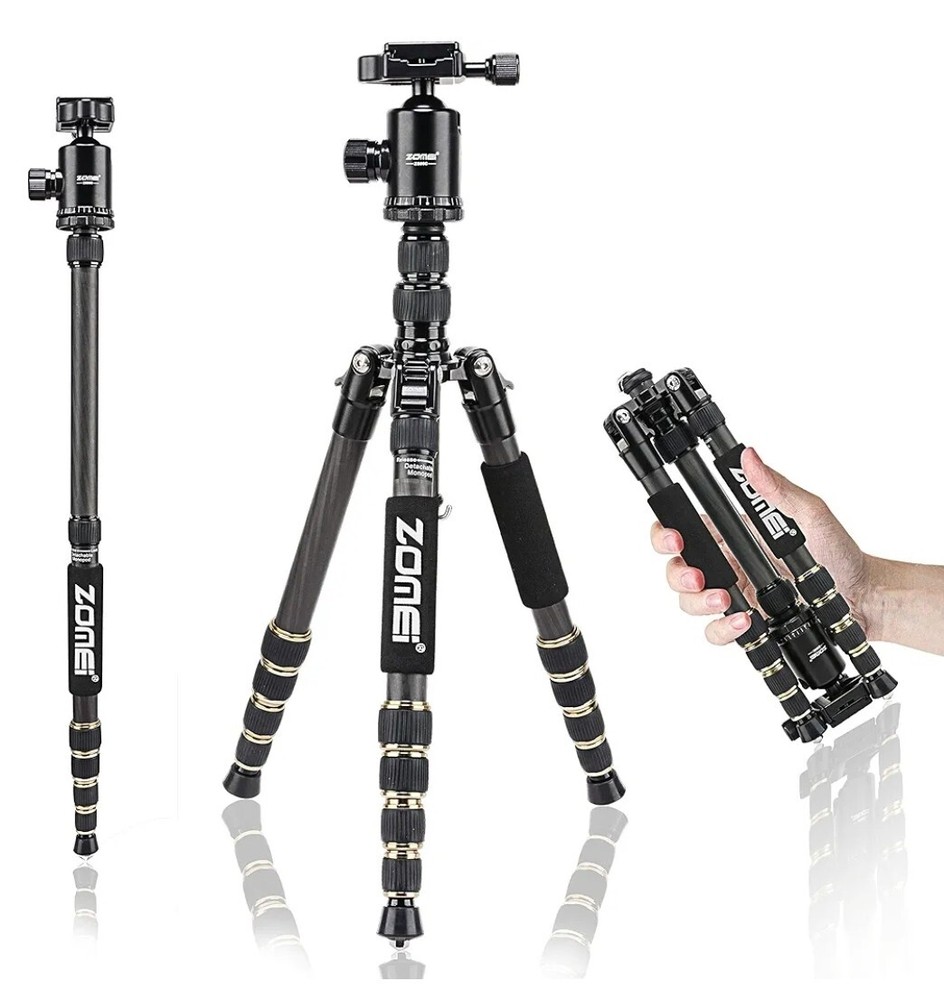 ZOMEI Z669C Carbon Fiber Portable Tripod with Ball Carbon-fiber