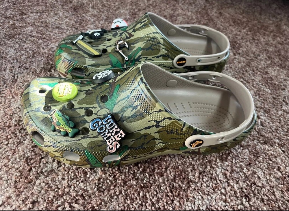 LUKE COMBS X CROCS Bootlegger CLASSIC CLOG Mossy Oak Camo Men Size 12