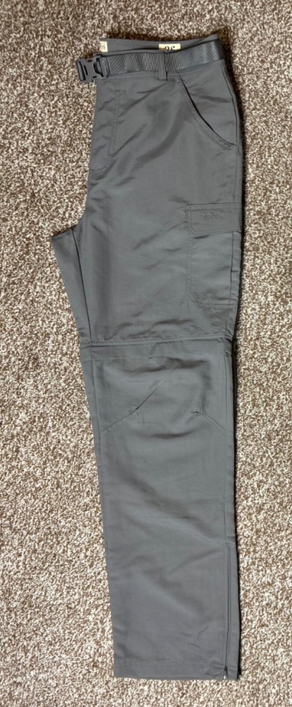 RED HEAD Men's Grey Nylon Convertible Outdoor Pants W36 L34 NEW