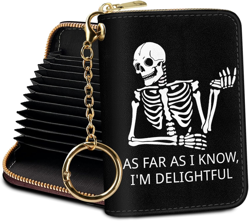 RFID Blocking Credit Card Holder Wallet for Women with Keychain-image