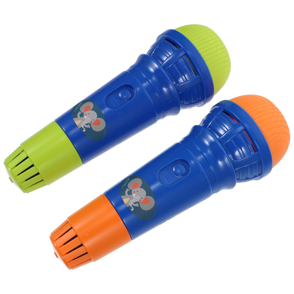 2PCS Microphone Rock Star Toy Kids Costume Prop Microphone Toys Children