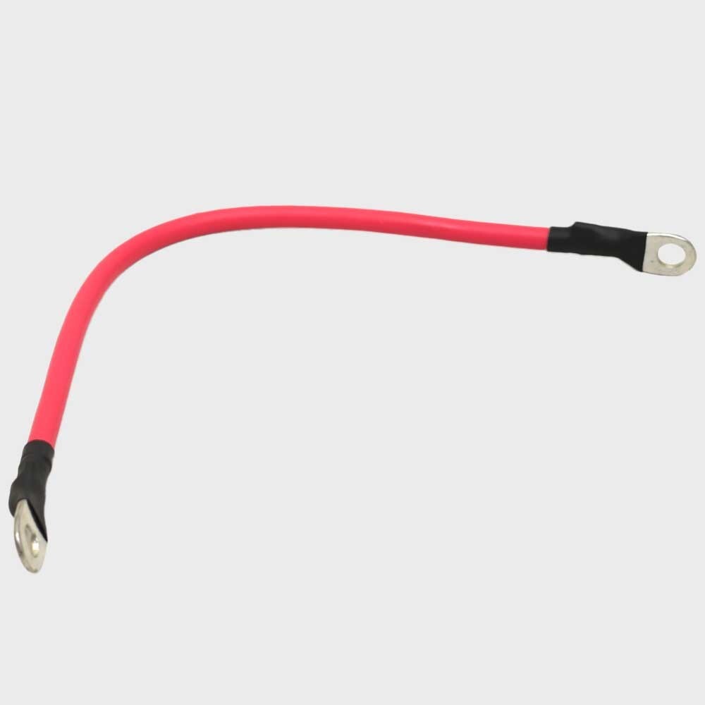 4 AWG 14 Inch Red Marine Battery Cable with Boat Connector  