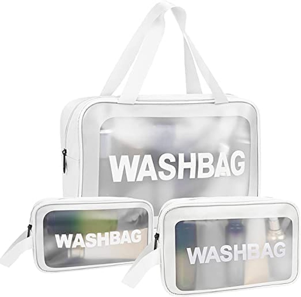 Portable PU Clear Hanging Toiletry Organizer for Travel Makeup Essentials