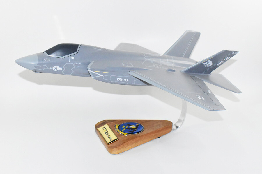 Lockheed Martin F-35C Lightning II VFA-97 Warhawks 18-Inch Mahogany Display Model  