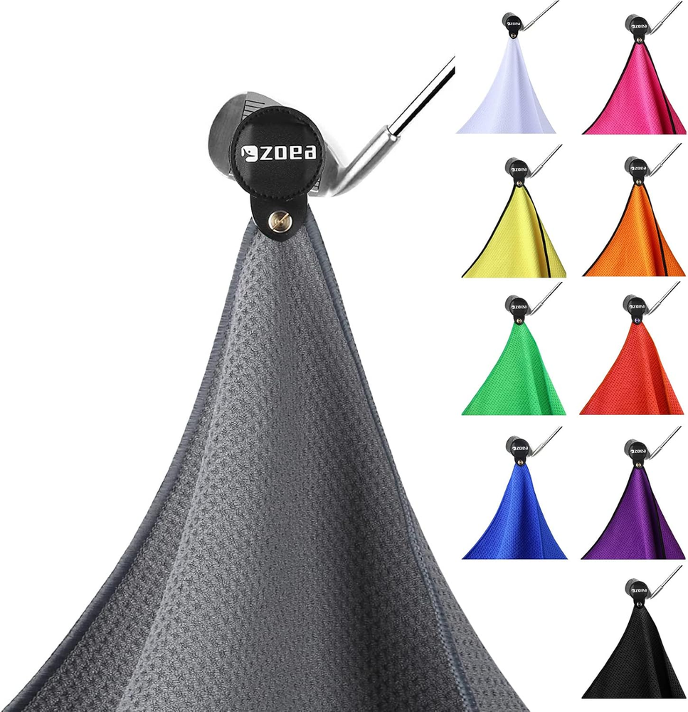 Magnetic Towel, Magnetic Clip for Golf Towel, Microfiber Fabric Waffle Pattern T