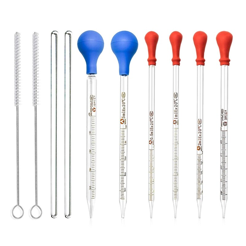 Glass Pipette Set Glass Measuring Cylinder Glass Rod Dropping Pipette Dropper
