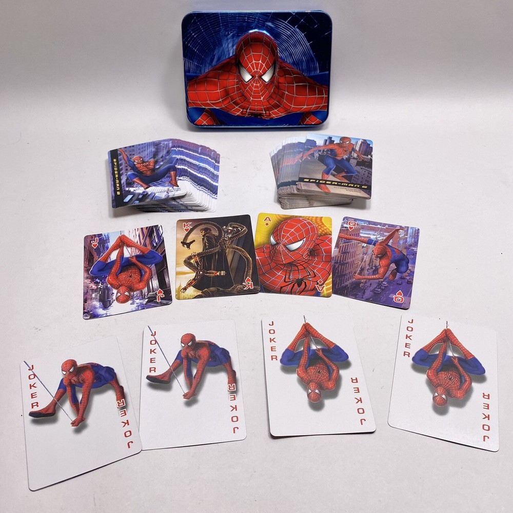 2004 Bicycle Spider-Man 2 Playing Cards 2 Decks w Tin