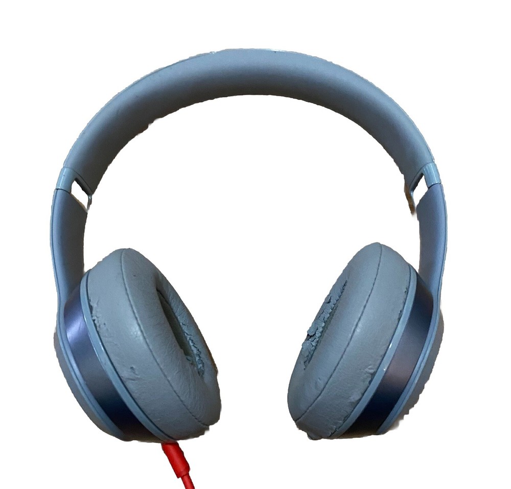 Beats by Dr. Dre Solo 2 Glossy Grey Wired B0518 On-Ear Headphones Works