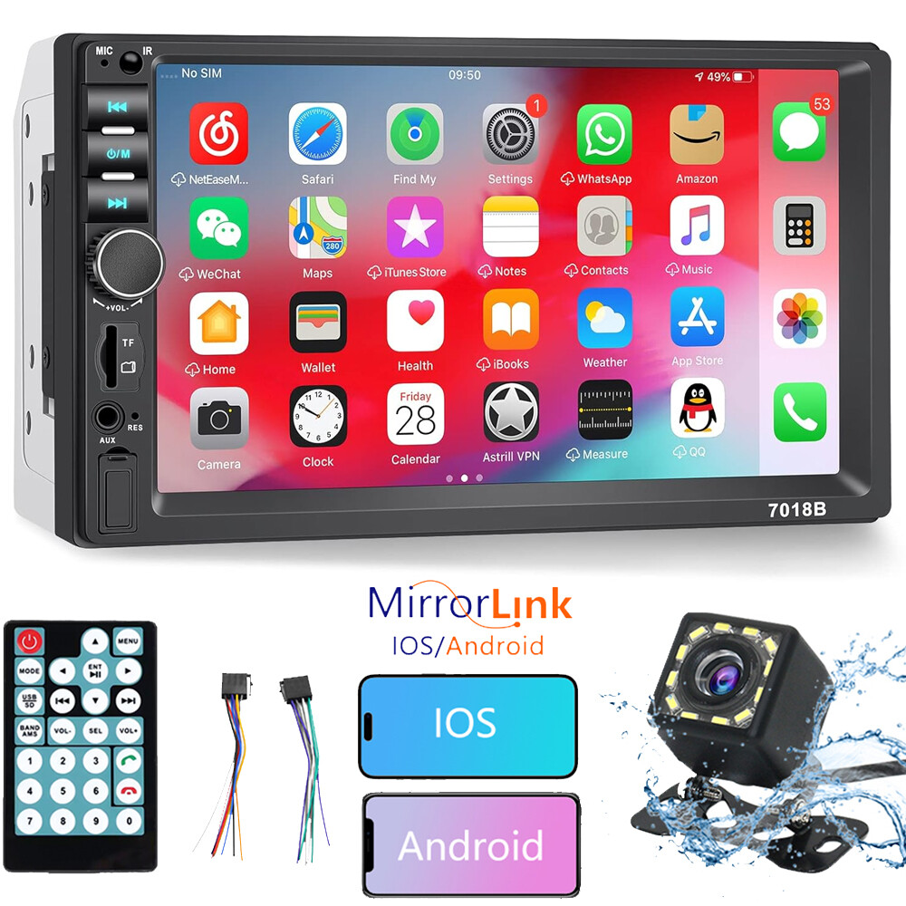 Radio Estereo De Pantalla Para Coche Carro Pantalla Tactil Doble Din Bluetooth 7