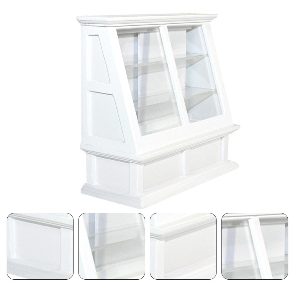 Miniature Food Dollhouse Dessert Cabinet Pastry Display Case