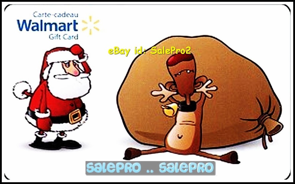 Walmart Christmas Santa Claus and Tired Reindeer Collectible Gift Card FD29378