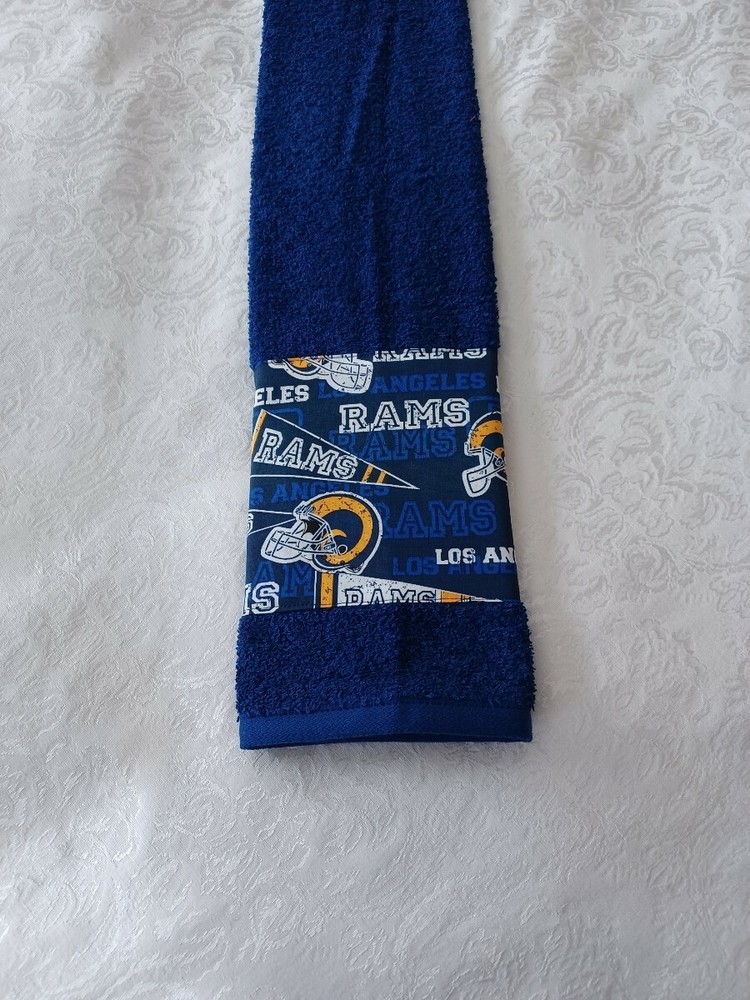 Los Angeles Rams Hand Towel Handmade  GREAT GIFT  Good for golf bags & gym bags