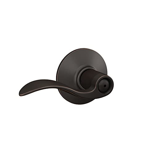 F40 ACC 716 Aged Bronze Door Lever with Bed & Bath Privacy Lock