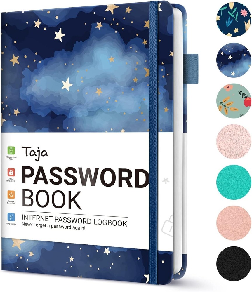 Secure Password Organizer with Alphabetical Tabs for Internet Logins-image