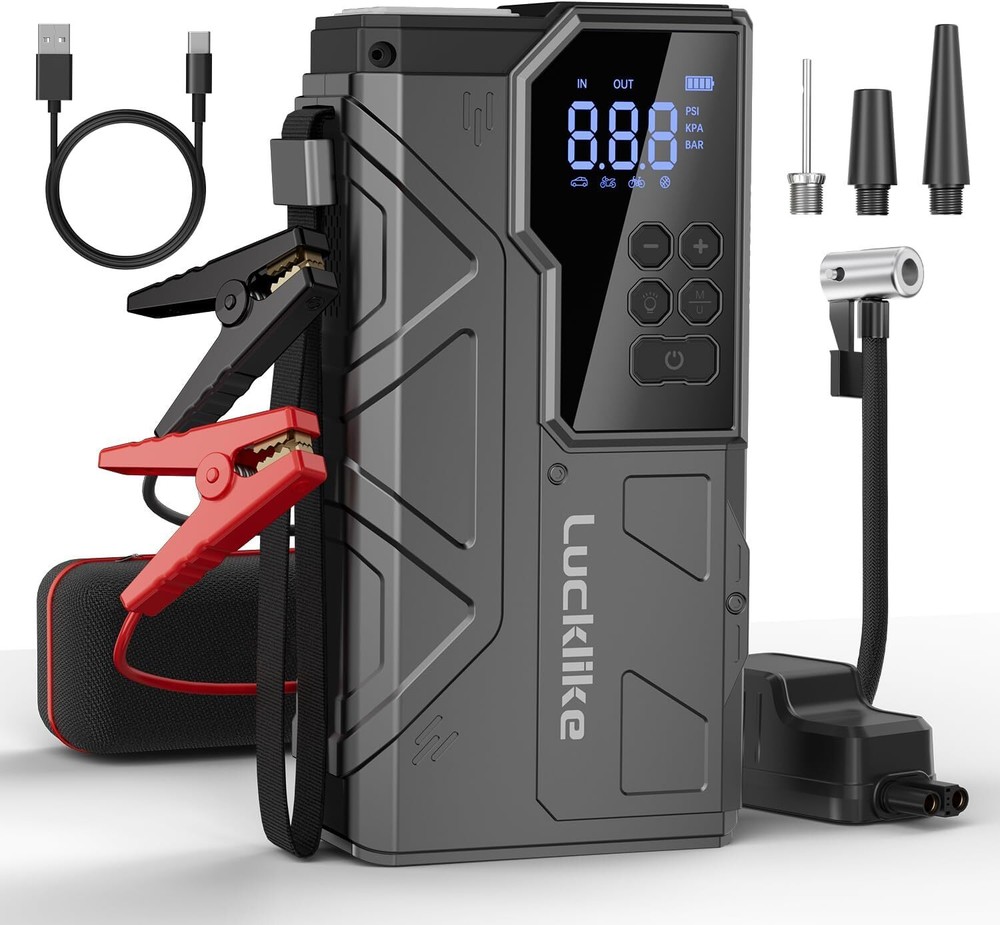 New Lucklike 4000A Jump Starter with Air Compressor for Cars
