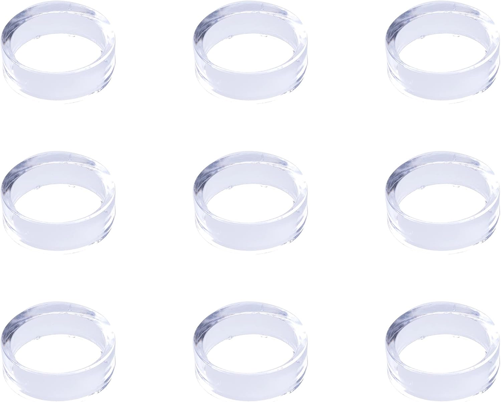 Sowaka 9-Piece Clear Acrylic Round Display Stands for Baseball Rings & Small Items
