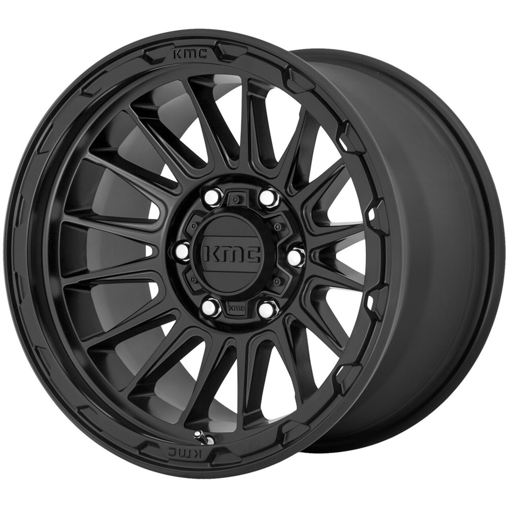 18x9 +0 KMC KM542 Impact 6x135 Satin Black Wheels (Set of 4)