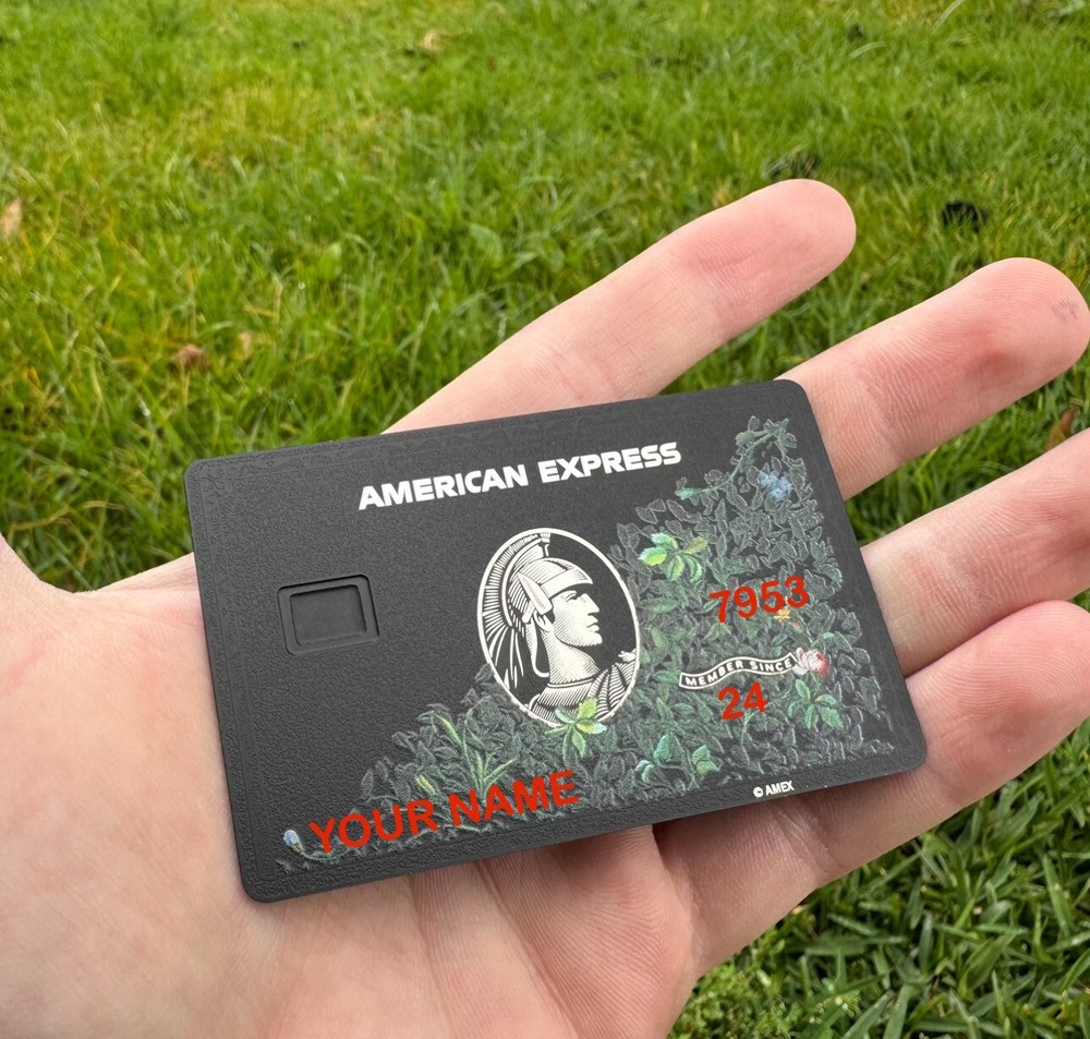 Customised Centurion AMEX Black Metal Card *BLANK* READ DESCRIPTION* Luxury Card