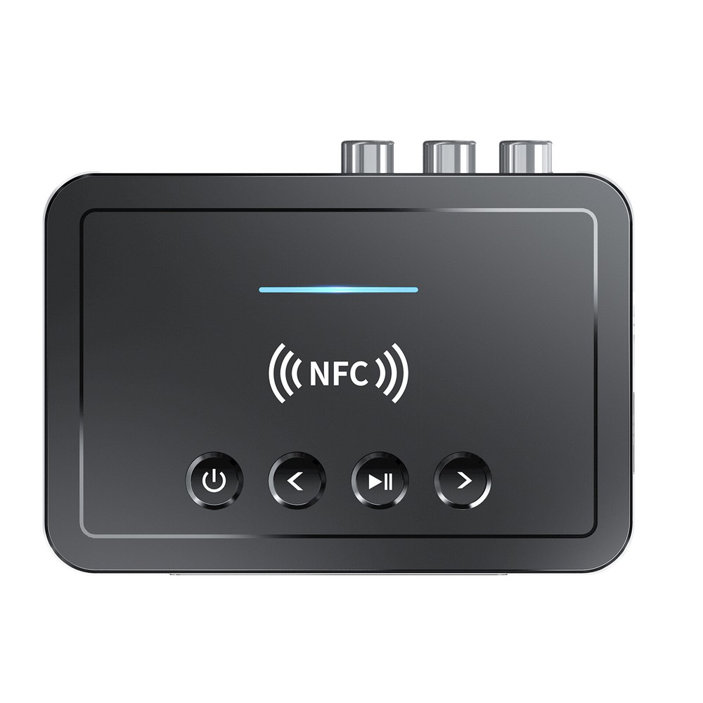 Bluetooth 5.0 Transmitter Receiver Wireless 3.5mm Adapter AUX NFC to 2 RCA Audio