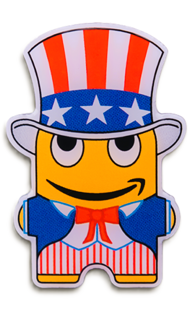 Uncle Sam july 4th USA AMAZON EMPLOYEE PECCY PIN