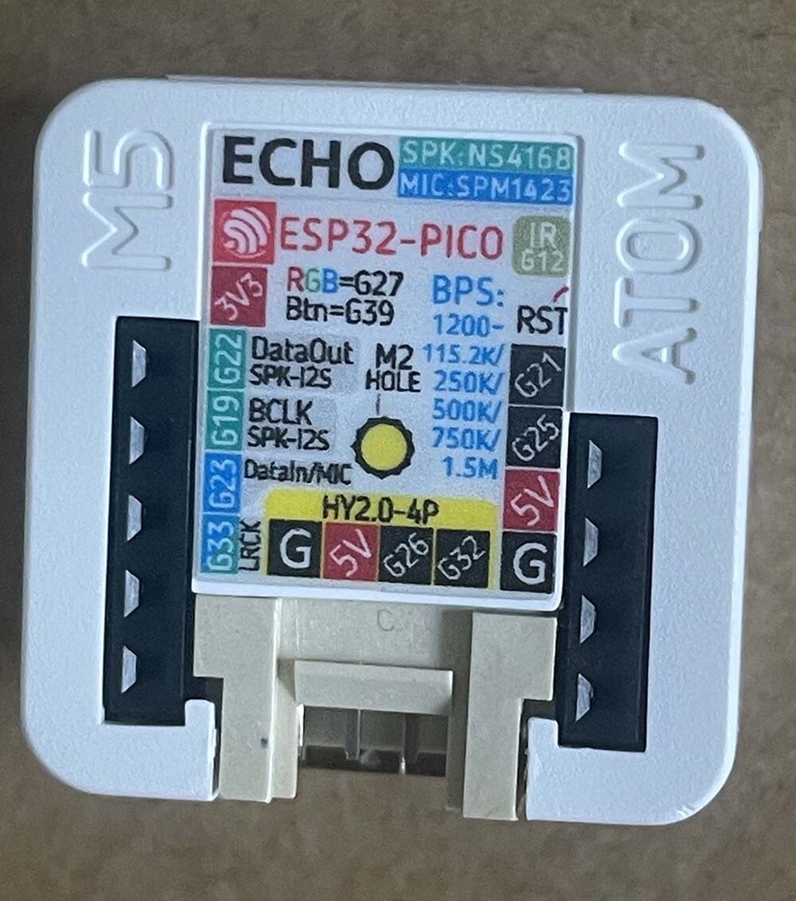 M5Stack ATOM Echo Smart Speaker with RGB LED ESP32 Bluetooth WiFi IoT Programmable-image