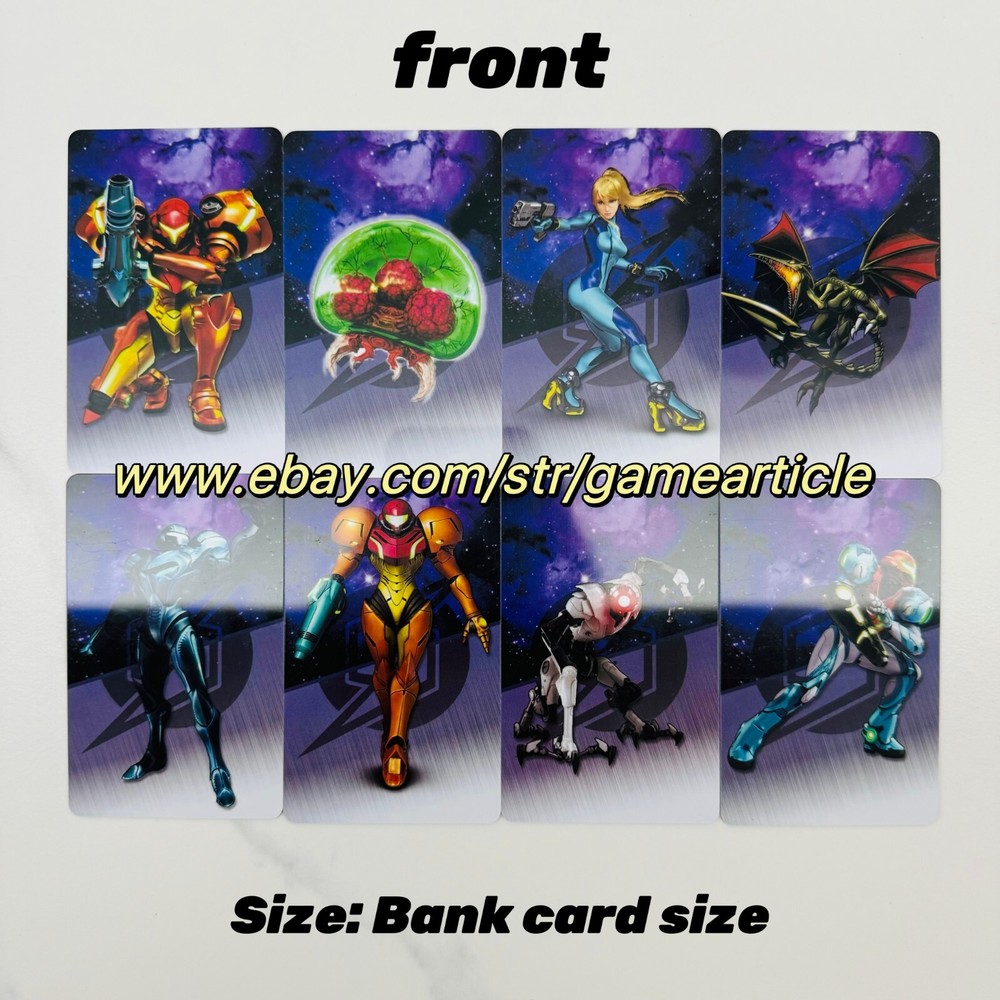 ALL 8PCS NFC METROID DREAD PVC Card Fast Shipping!Free stickers!