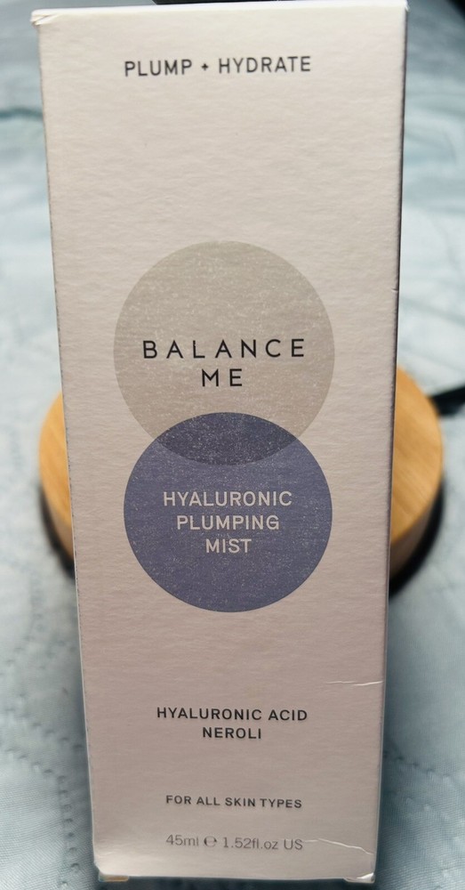 Balance Me HYALURONIC PLUMBING MIST  Full Size 1.52 Oz/ 45 ml Plump +Hydrate NIB