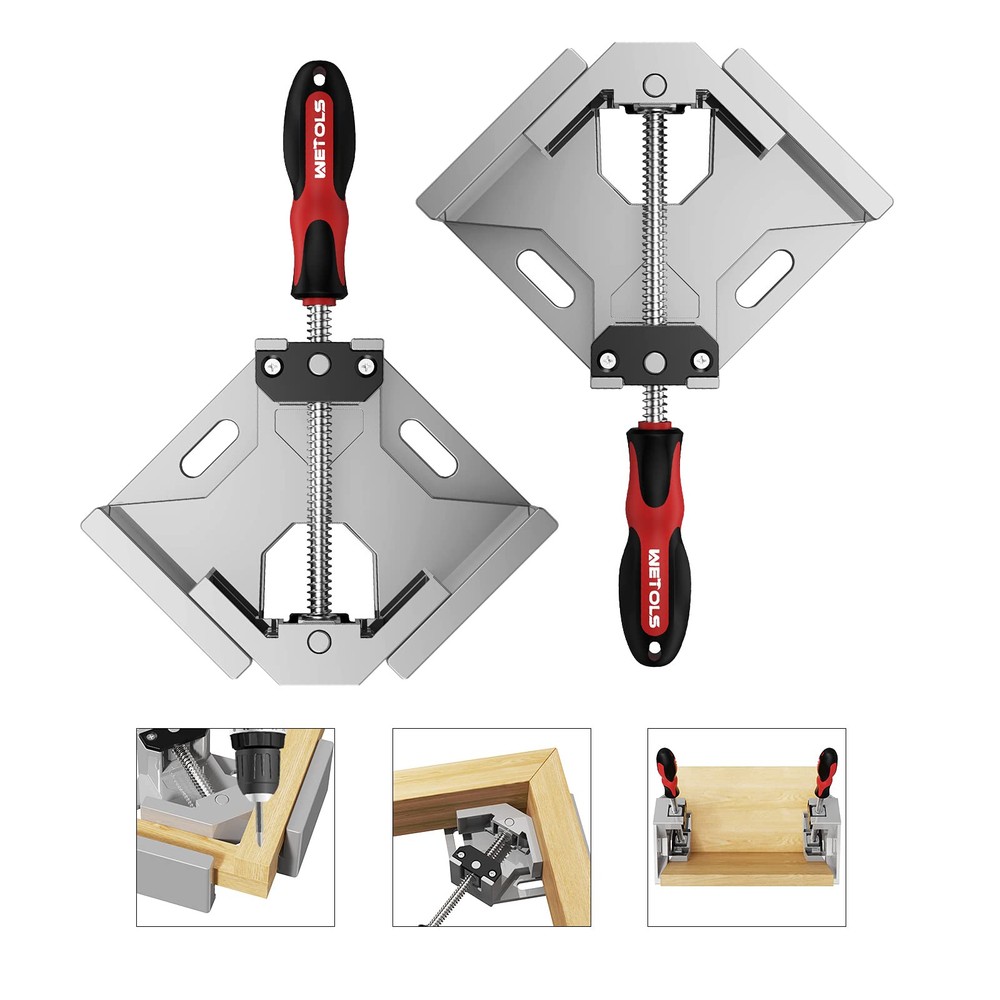 Corner Clamp 2pcs 90 Degree Right Angle Clamp with Adjustable Aluminum Alloy ...