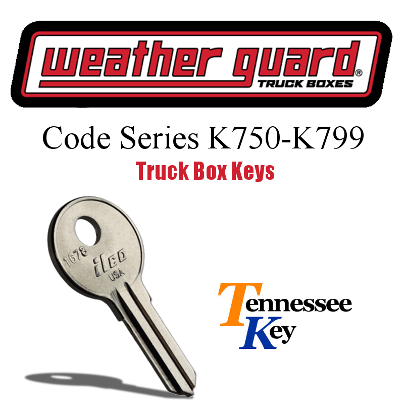 Weather Guard Truck Tool Box Keys K750-K799 – Choose Your Key Code  