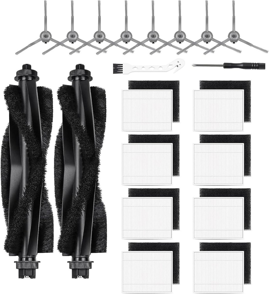 20pcs Parts Kit for eufy L60 & L50 Series Robot Vacuums, Includes 2 Roller Br...