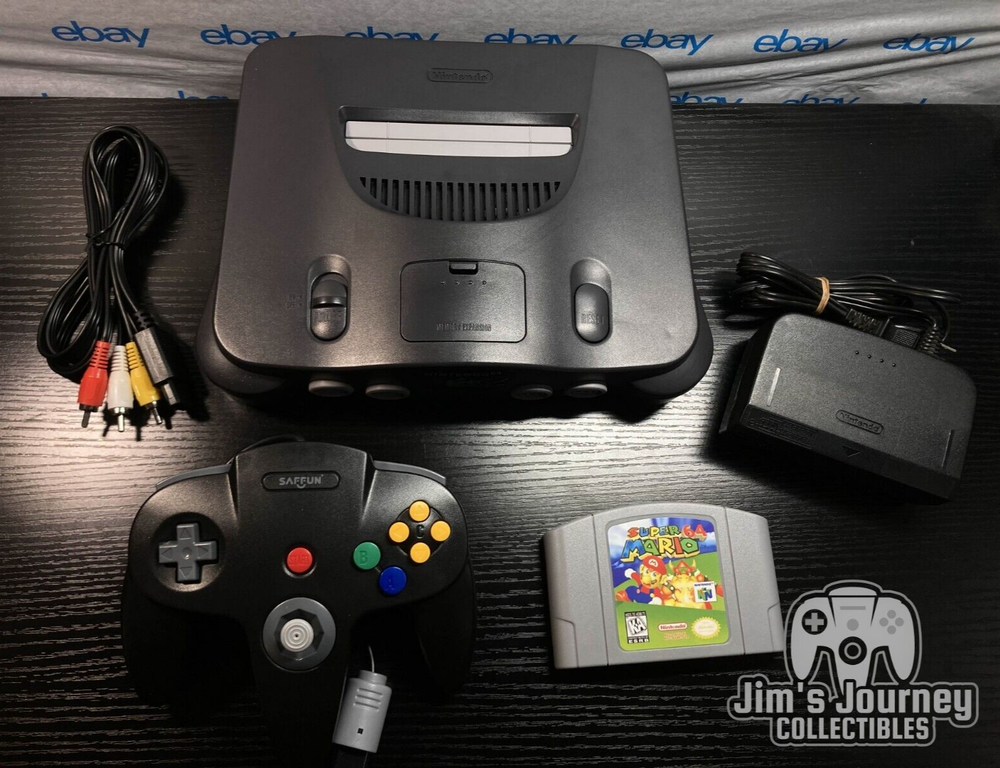 Nintendo 64 N64 Console + Super Mario 64+Controller+Cords