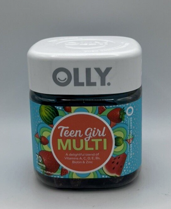 OLLY Teen Girl Multi 70 Gummies Berry Melon FREE SHIPPING! BUY NOW!-image
