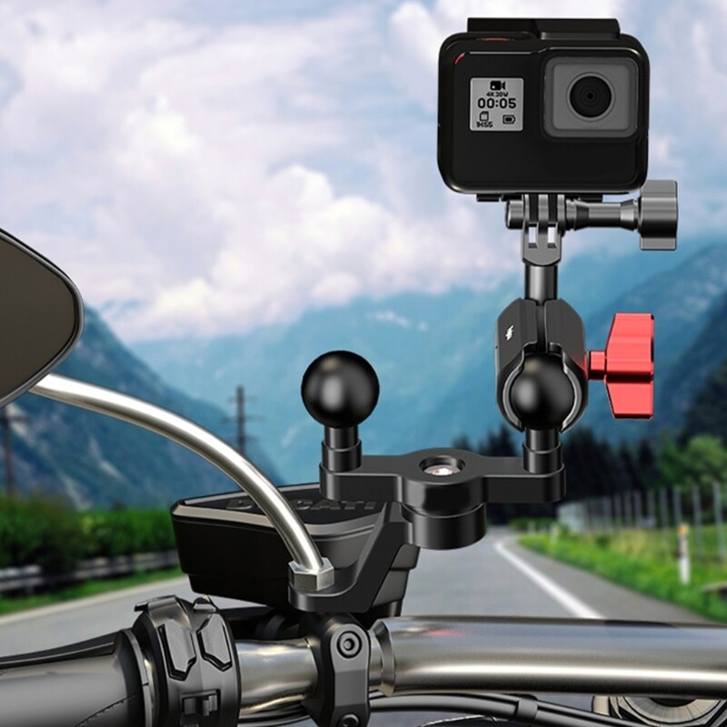 Motorcycle Fork Stem Mount Adapter 25.4mm/1in Ballhead Base for Phone Holder