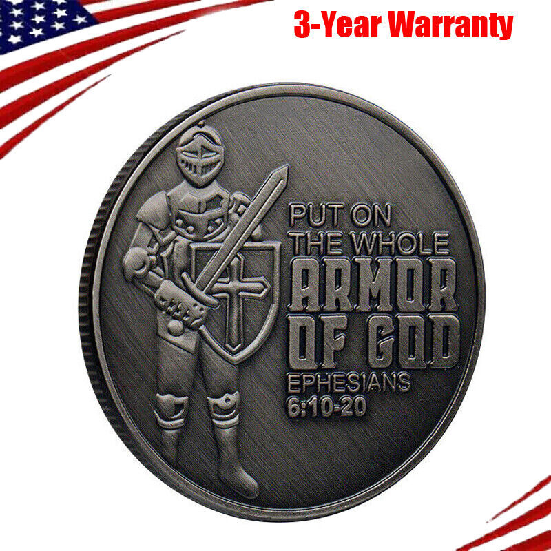 1PC Put on the Whole Armor of God Commemorative Collection Gifts Challenge Coin