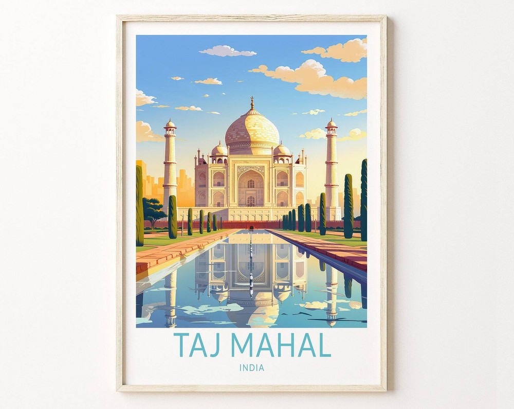 Taj Mahal India Travel Print Taj Mahal Hawa Mahal Poster Gifts Print Taj Mahal
