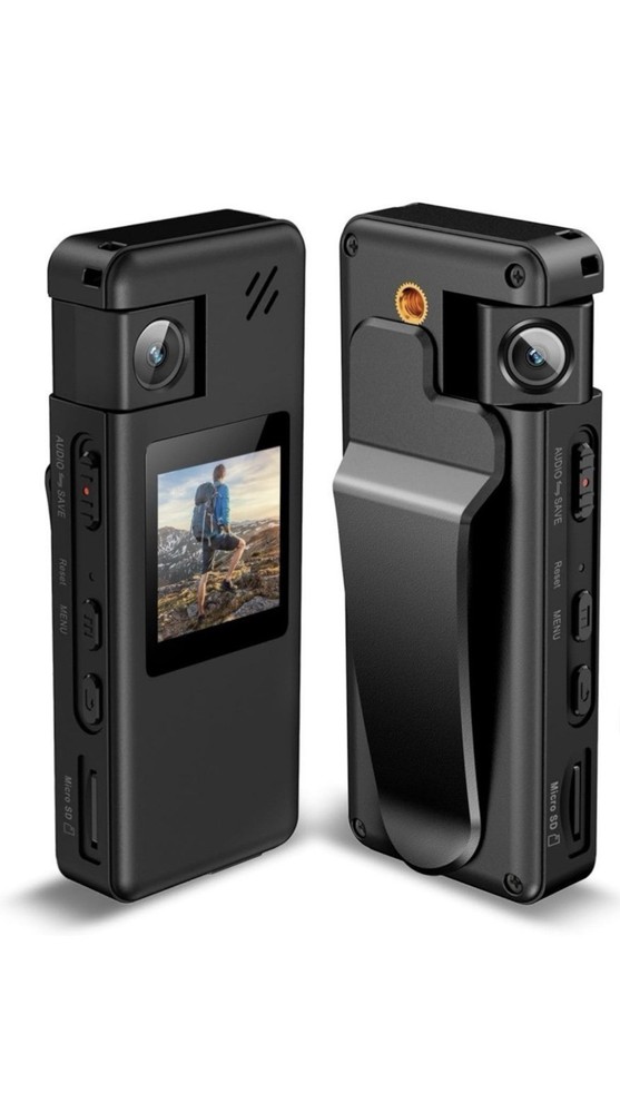 Hoestr A32 32GB Body Camera with 180° Rotatable Lens and Night Vision