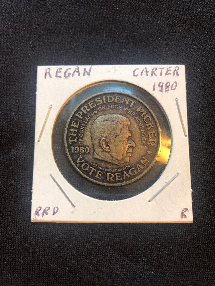 1980 Presidential Election Flipping Token, With Reagan & Carter