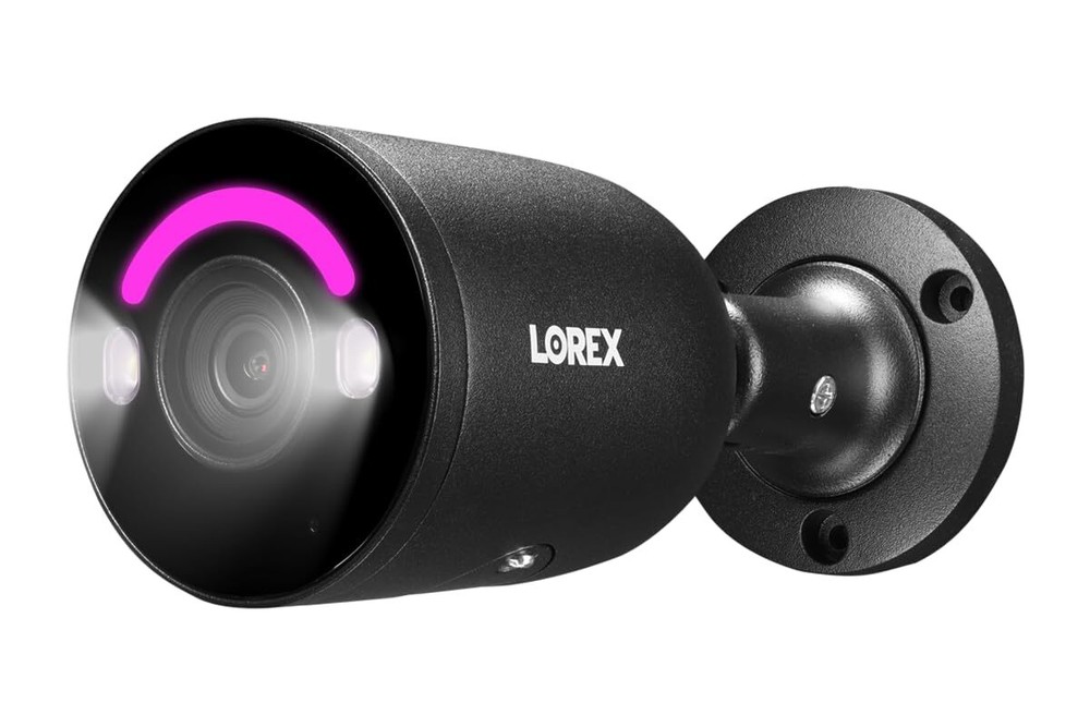 Lorex 4K 8MP Deterrence Bullet AI PoE IP Wired Add-On Metal Indoor/Outdoor Ca...